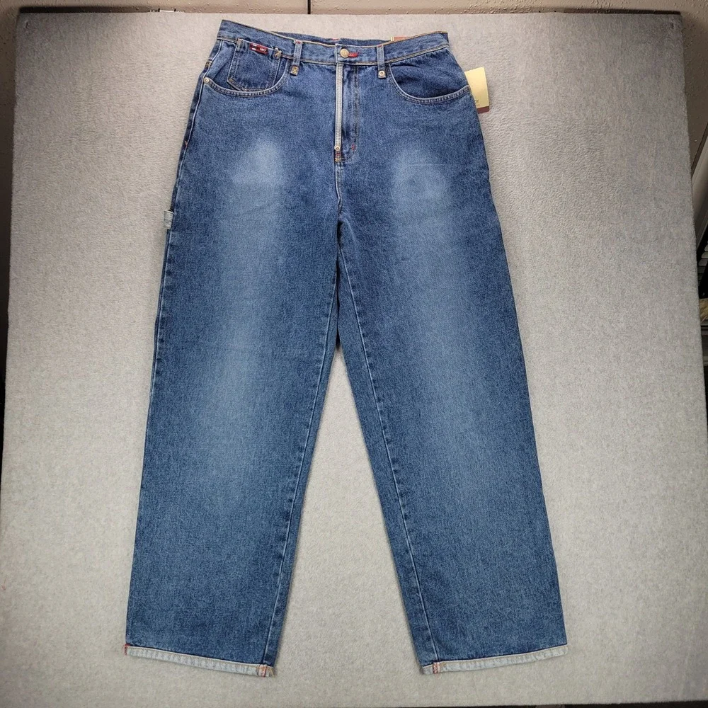 Y2K Bugle Boy Mens Carpenter Jeans‎ Medium Indigo 34x32 NWT VTG Wide Leg Baggy